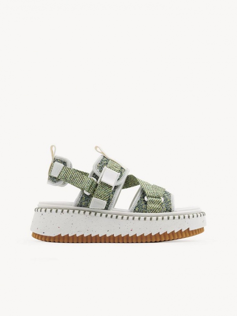 Sandalias Chloe Lilli Planos Verdes | CHE-SR14176