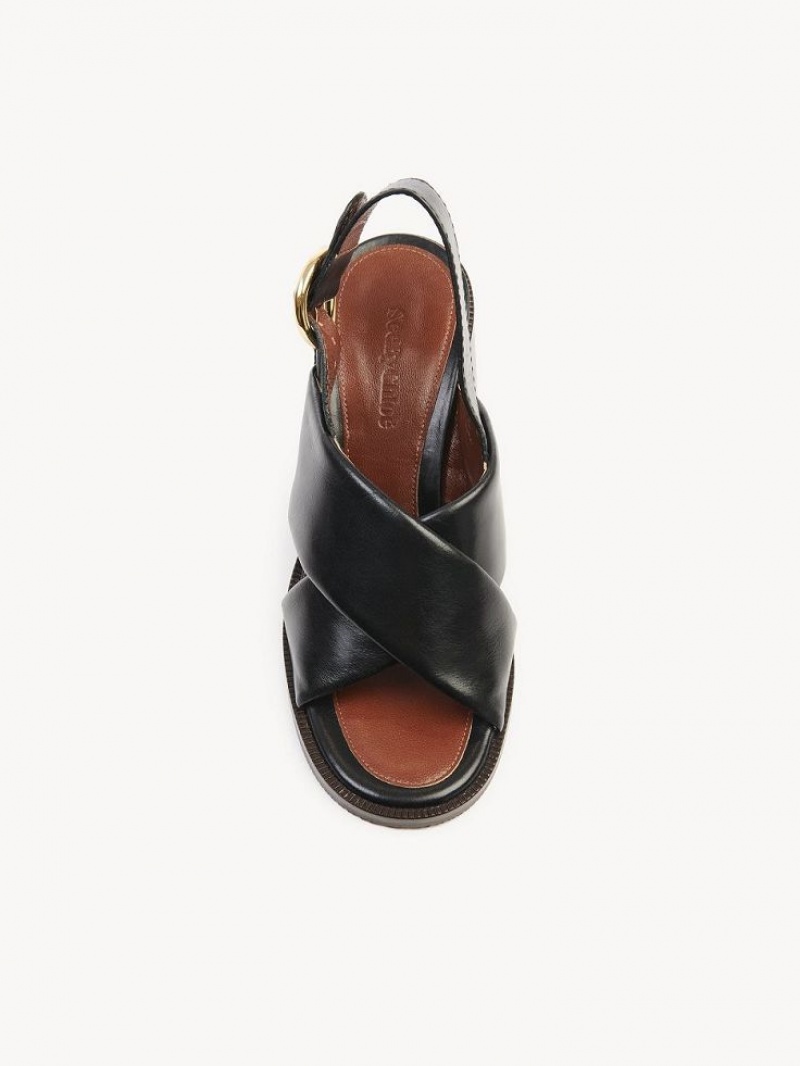 Sandalias Chloe Lyna High-heel Negros | CHE-SR14805