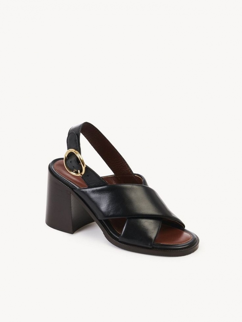 Sandalias Chloe Lyna High-heel Negros | CHE-SR14805