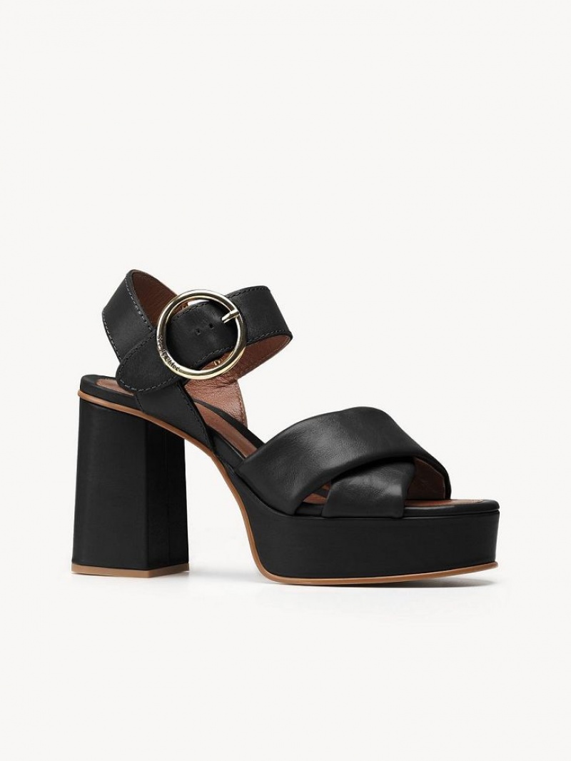 Sandalias Chloe Lyna High-heel Negros | CHE-SR14812