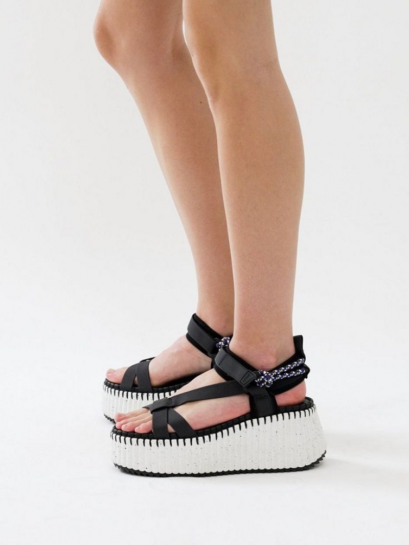 Sandalias Chloe Nama Negros | CHE-SR14164