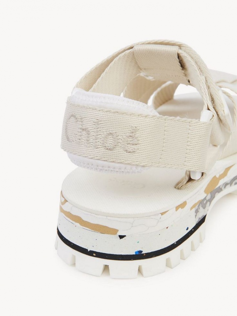 Sandalias Chloe Nikie Active Planos Grises | CHE-SR14178