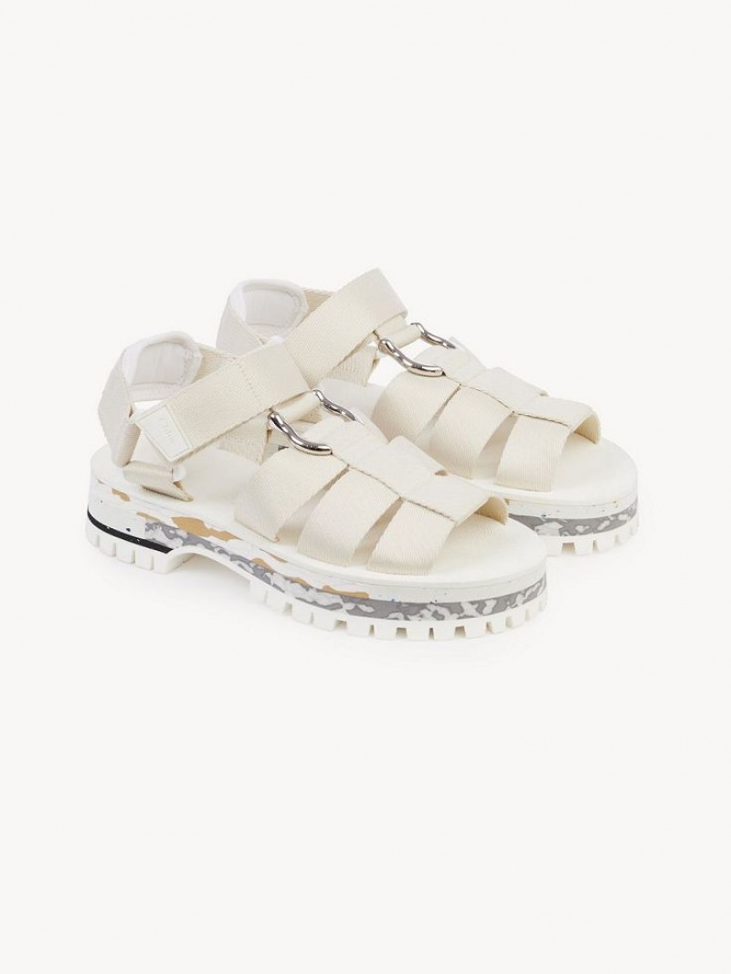 Sandalias Chloe Nikie Active Planos Grises | CHE-SR14178