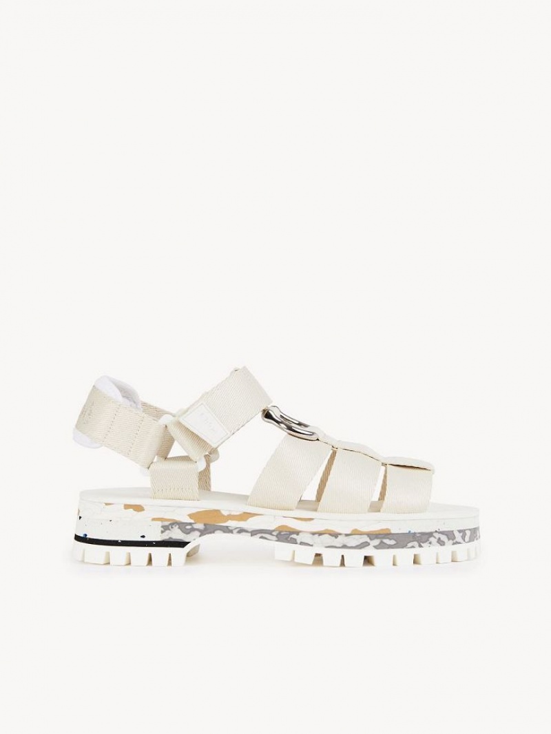 Sandalias Chloe Nikie Active Planos Grises | CHE-SR14178