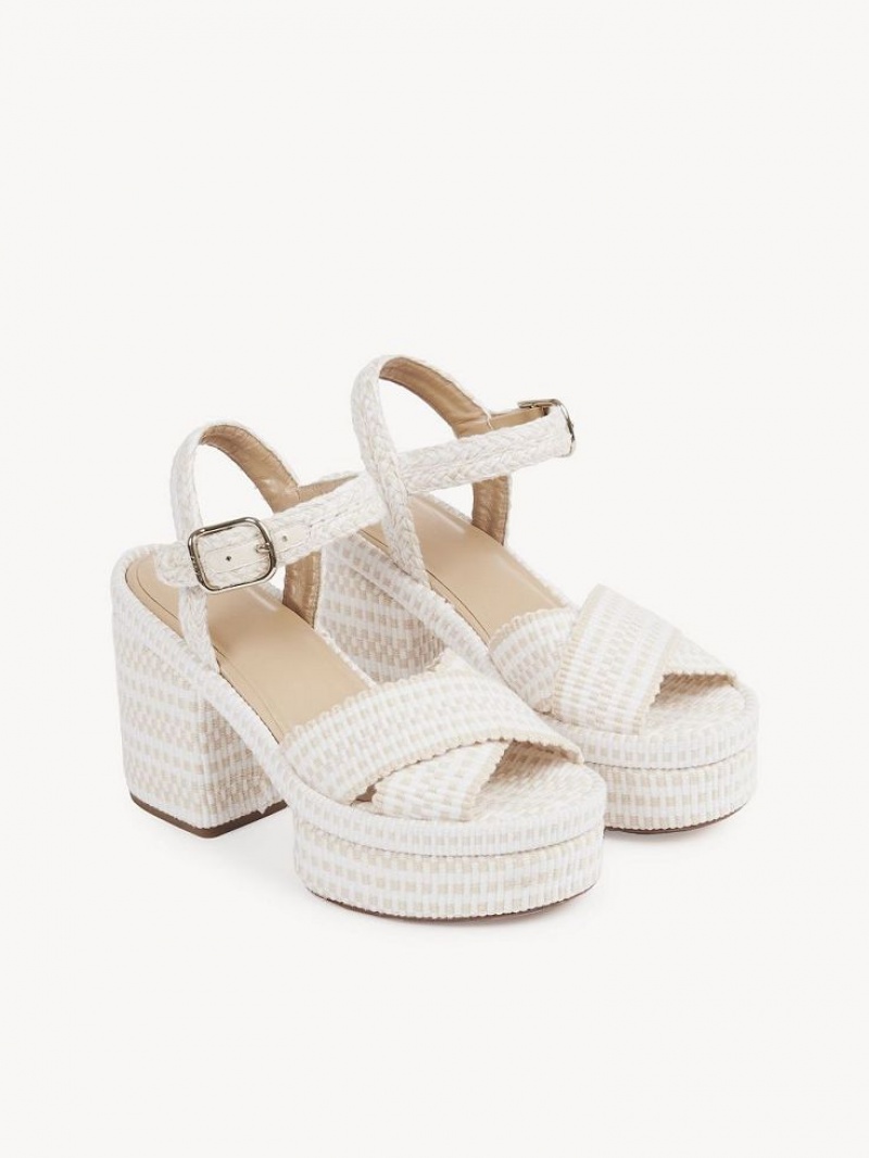 Sandalias Chloe Odina High-heel Blancos | CHE-SR14137