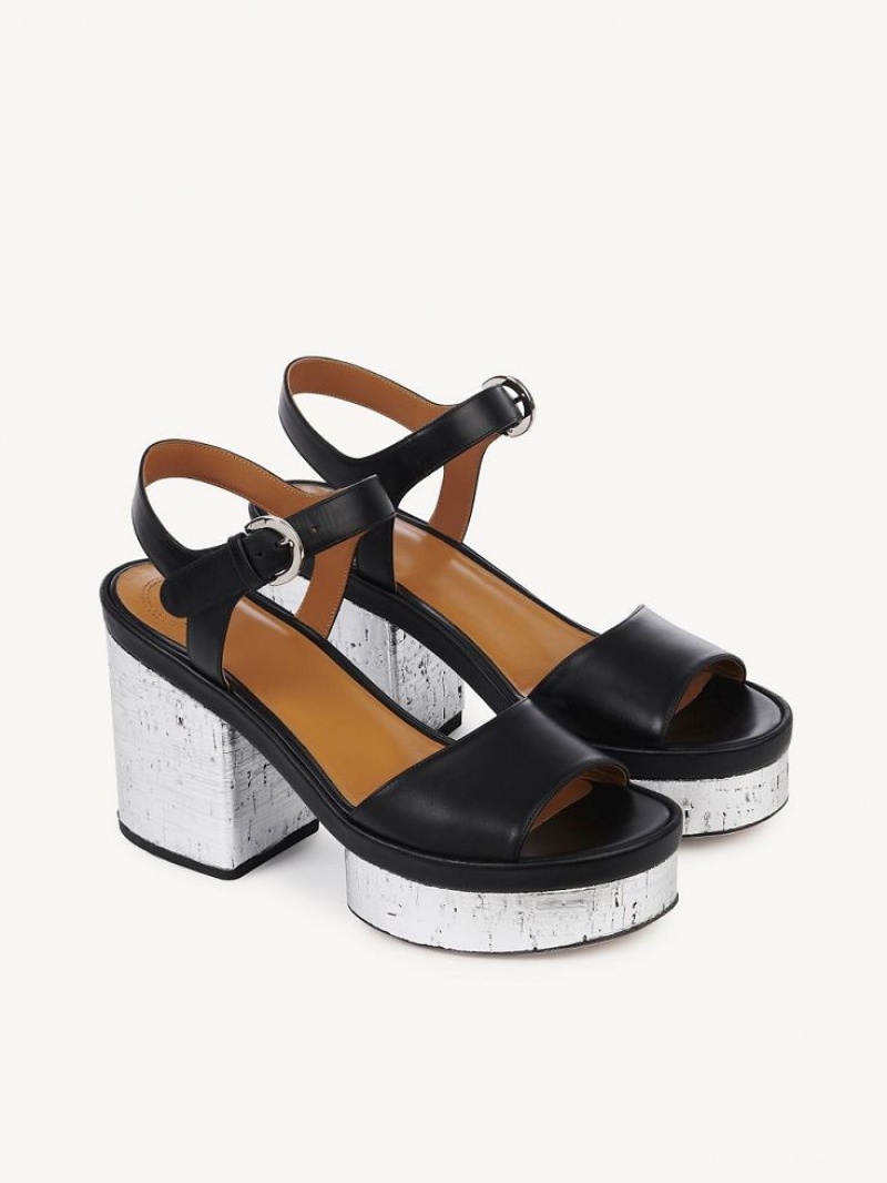 Sandalias Chloe Odina High-heel Negros | CHE-SR14180