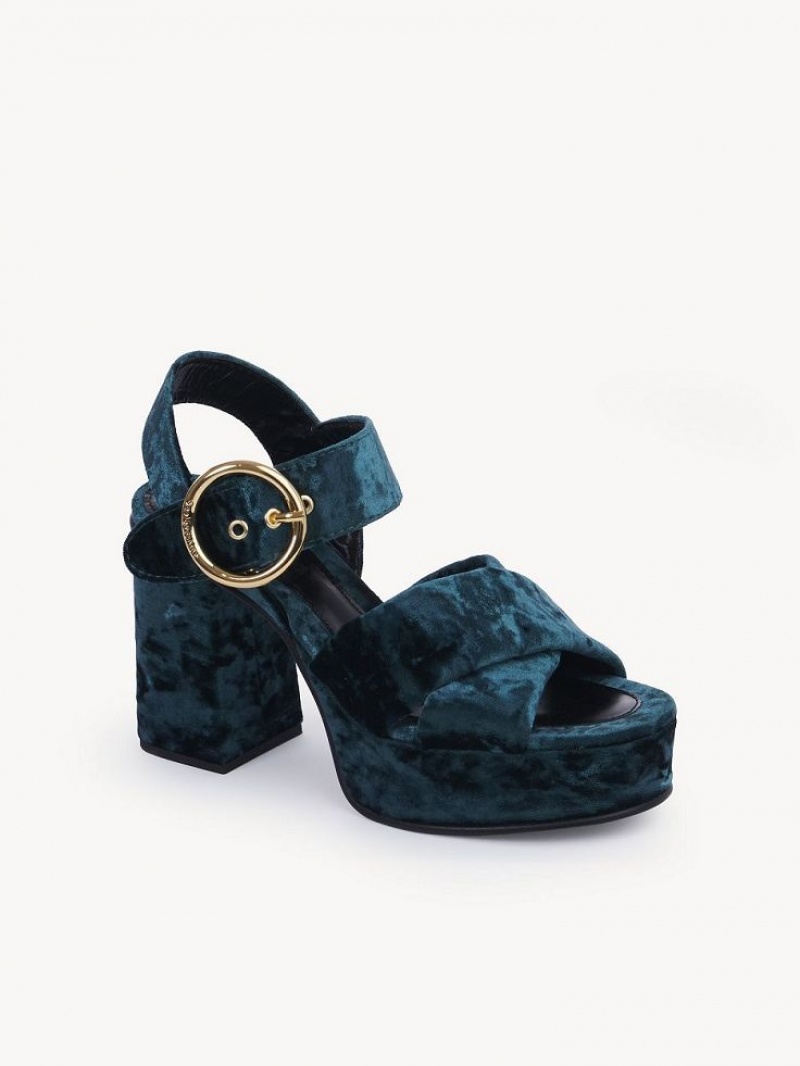 Sandalias Chloe Orla Plataforma Verdes | CHE-SR14808