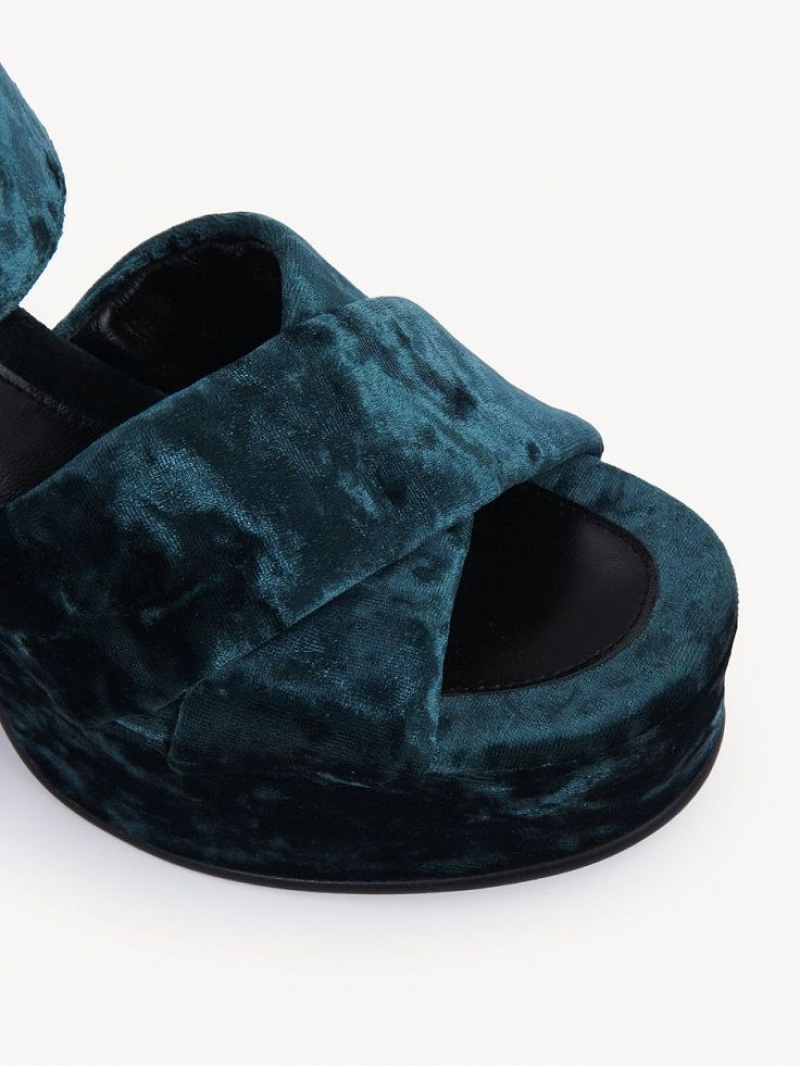 Sandalias Chloe Orla Plataforma Verdes | CHE-SR14808