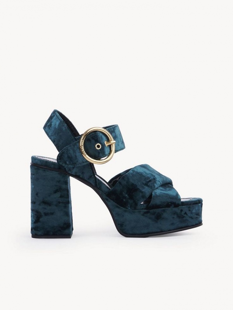 Sandalias Chloe Orla Plataforma Verdes | CHE-SR14808