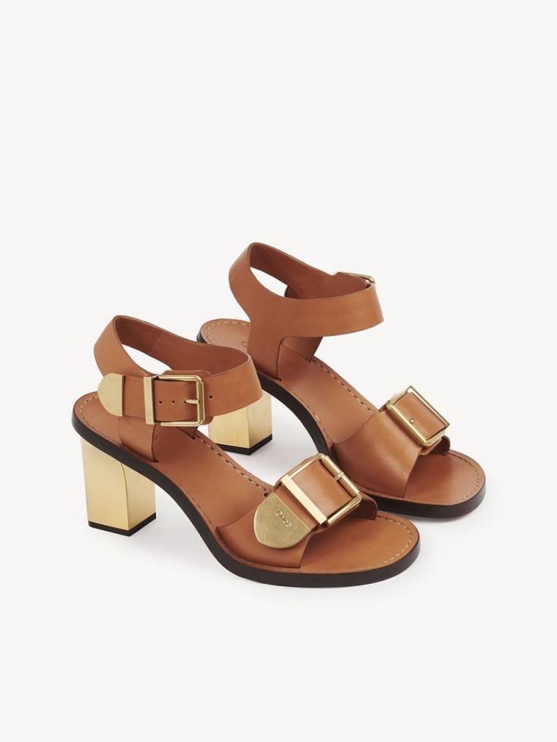 Sandalias Chloe Rebecca High-heel Marrom | CHE-SR14140