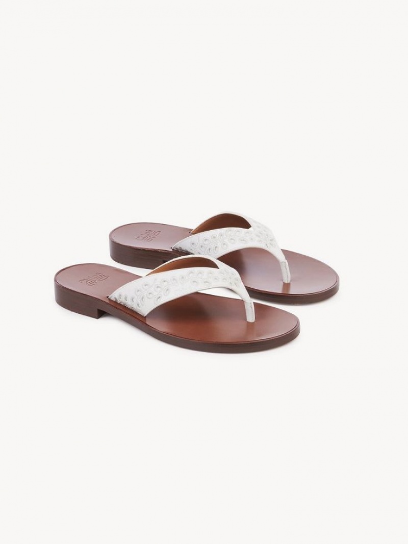 Sandalias Chloe X Eres Paz Planos Blancos | CHE-SR14146