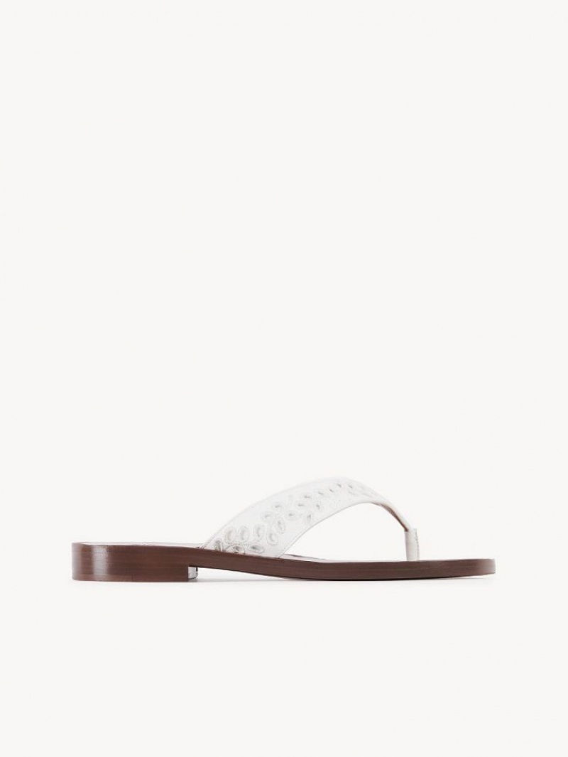 Sandalias Chloe X Eres Paz Planos Blancos | CHE-SR14146