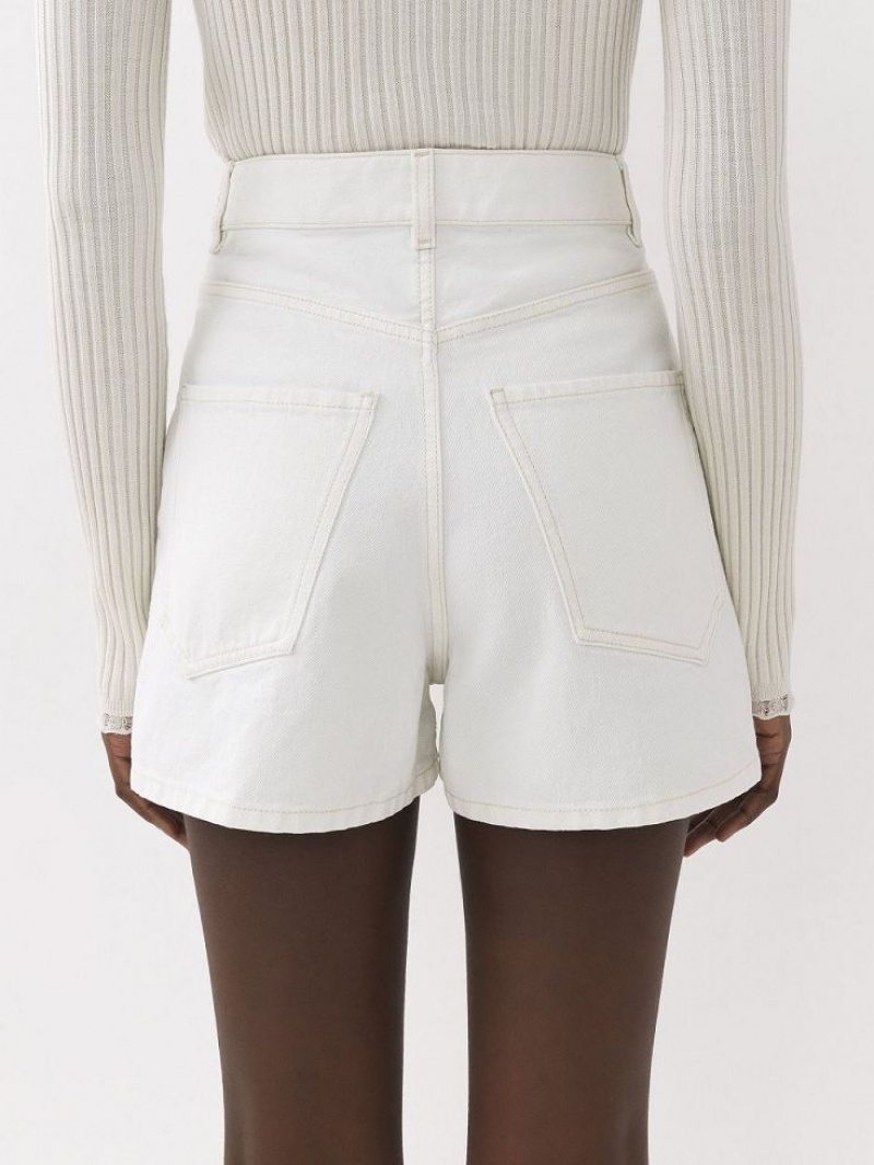 Short Chloe Dukuno Denim Blancos | CHE-SR13978