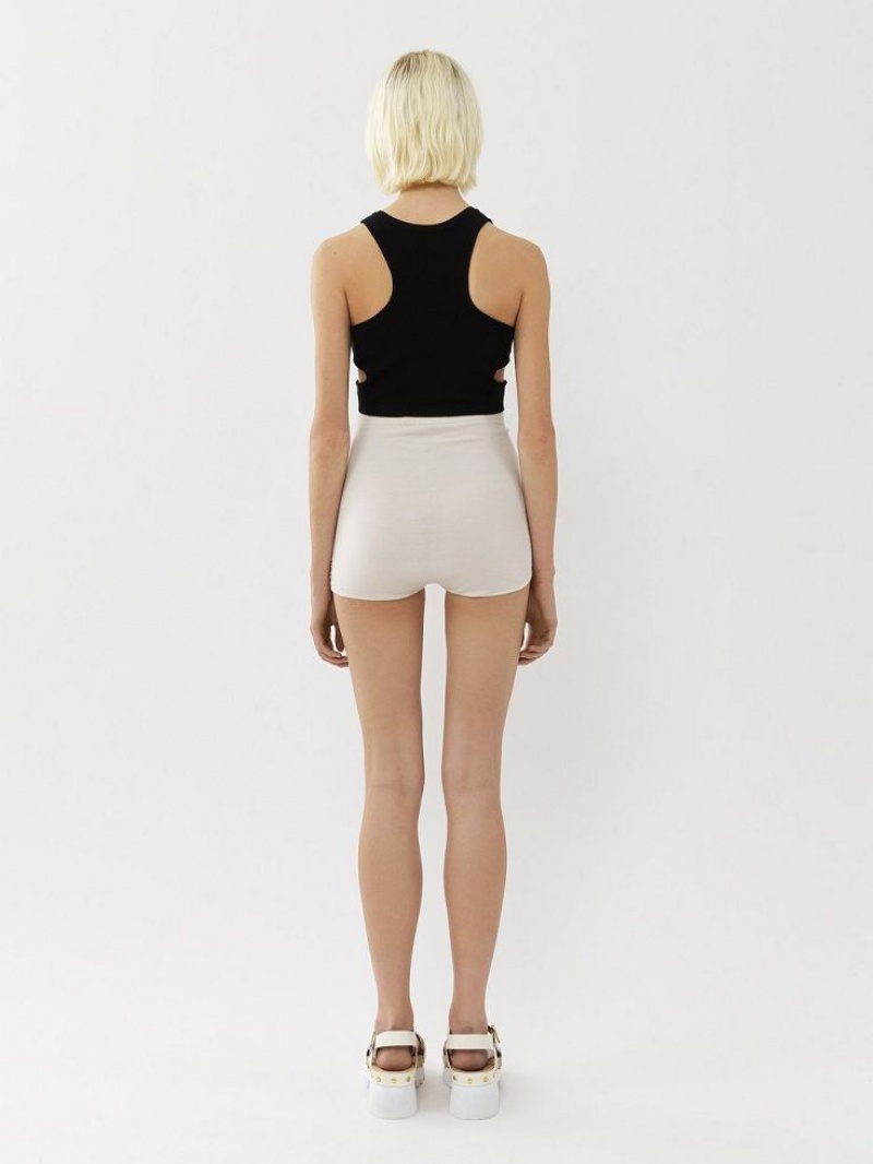 Short Chloe High-waisted Mini Blancos | CHE-SR14008