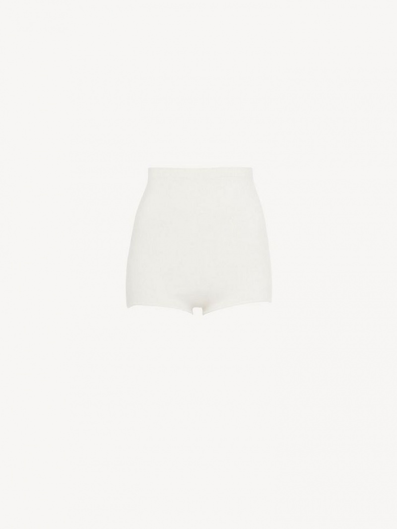 Short Chloe High-waisted Mini Blancos | CHE-SR14008