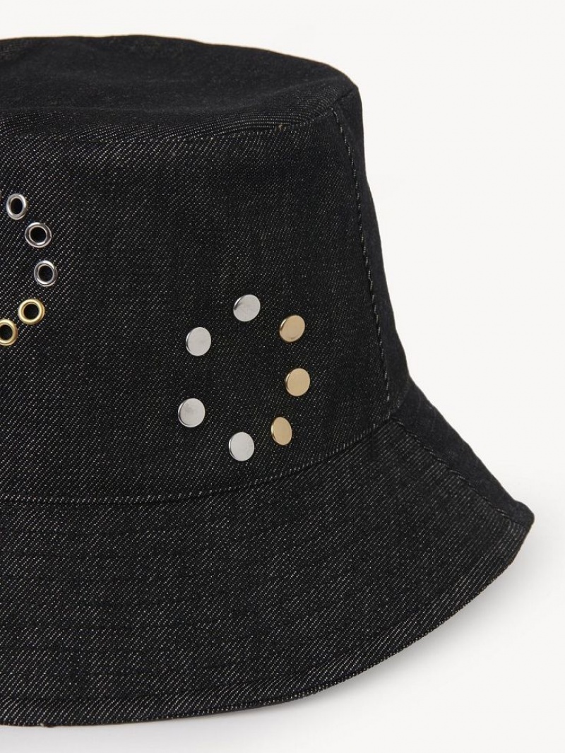 Sombreros Chloe Eyelet Negros | CHE-SR14499