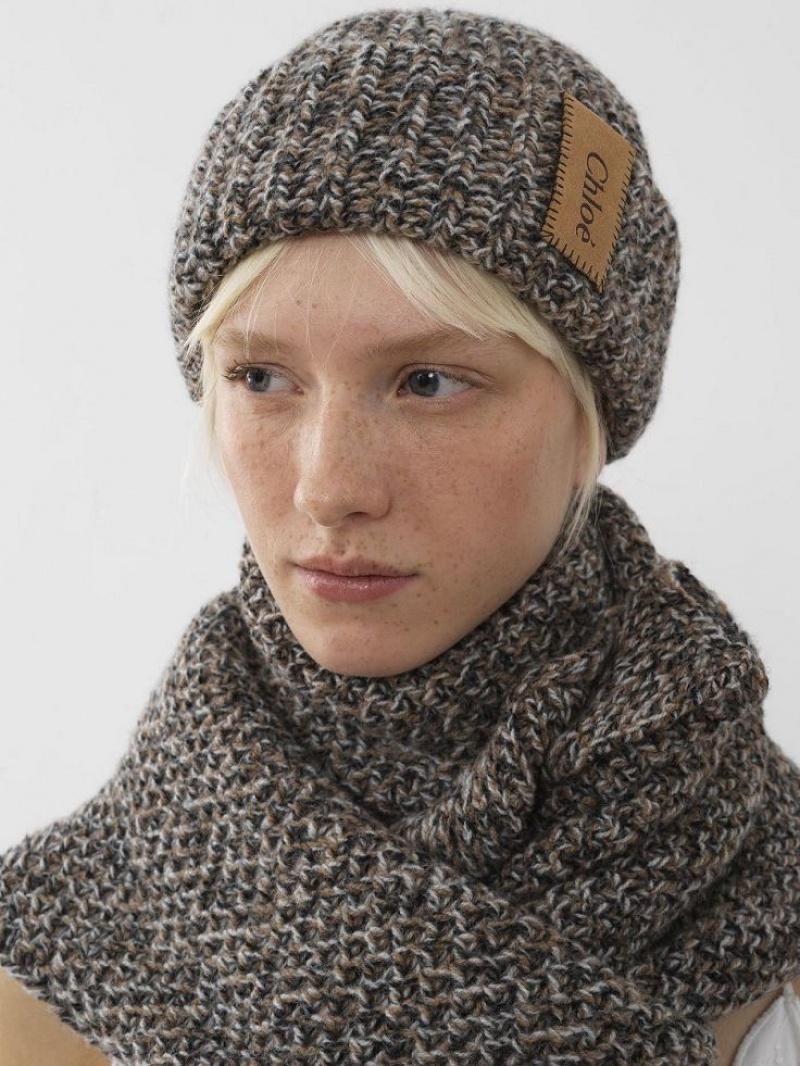 Sombreros Chloe Fornido De Punto Beanie Blancos | CHE-SR14485