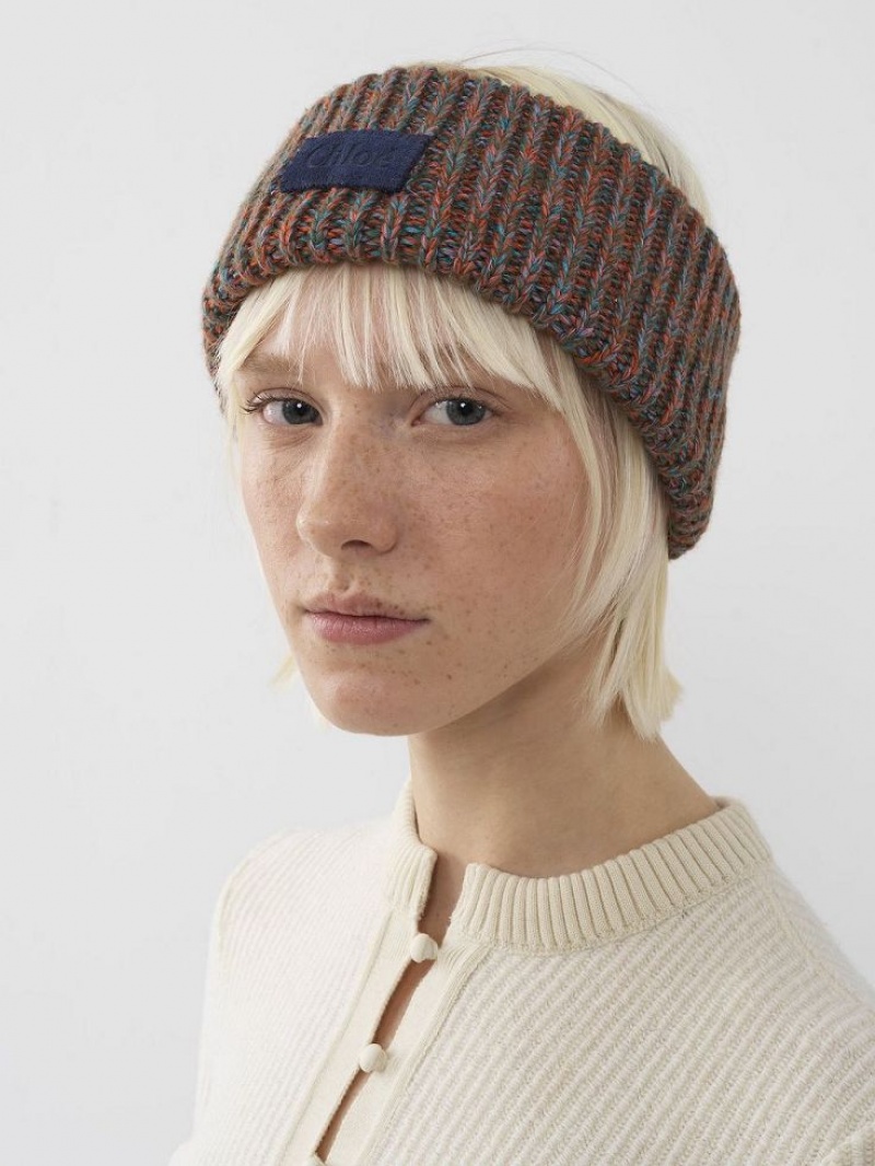 Sombreros Chloe Fornido De Punto Headband Multicolor Azules | CHE-SR14490