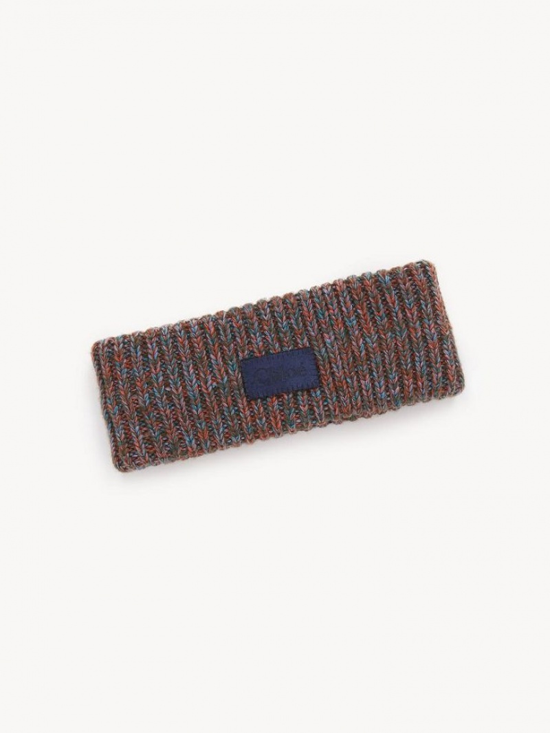 Sombreros Chloe Fornido De Punto Headband Multicolor Azules | CHE-SR14490