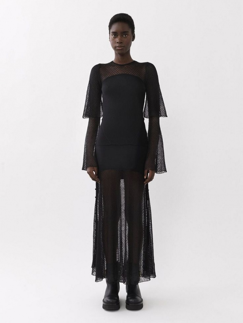 Suéteres Chloe Fitted Negros | CHE-SR13872