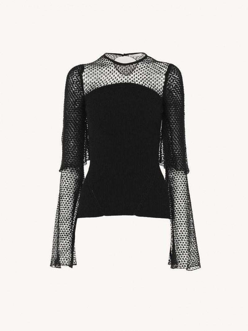 Suéteres Chloe Fitted Negros | CHE-SR13872