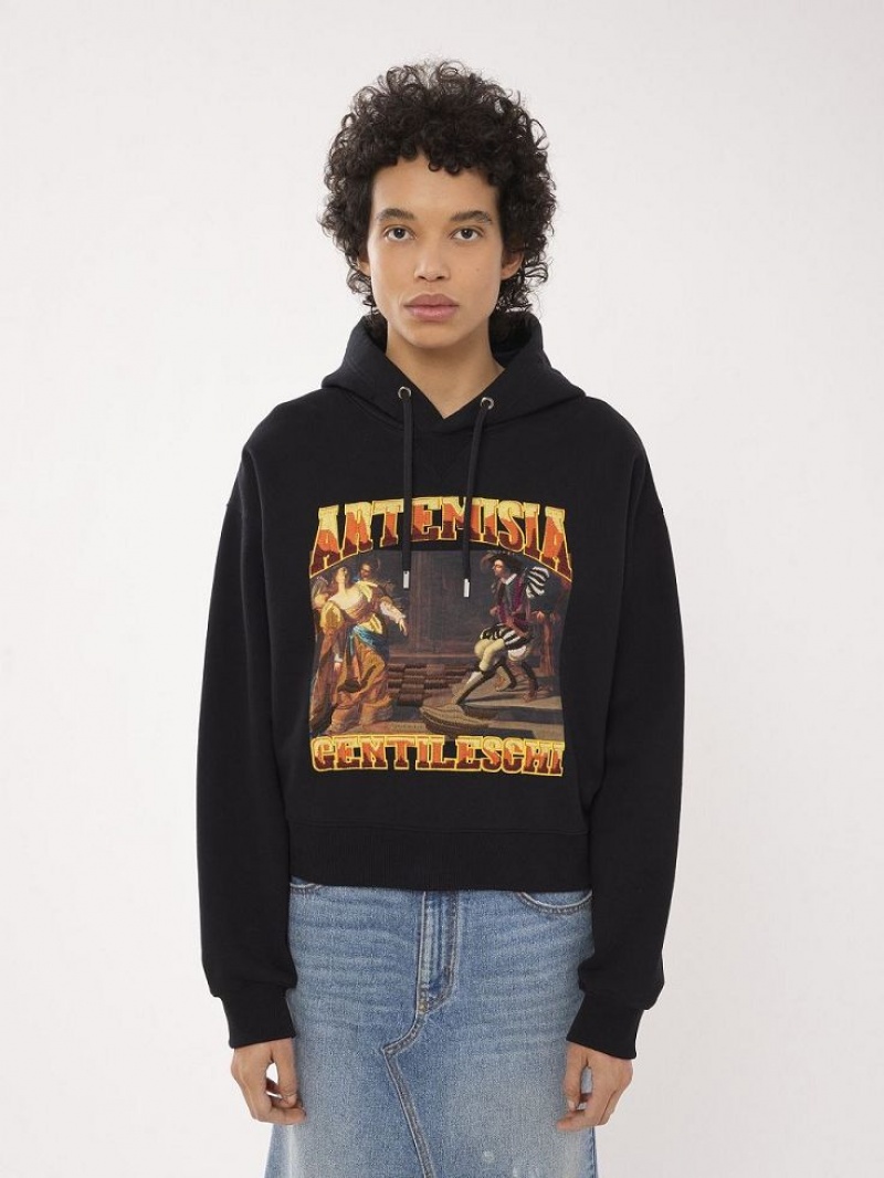 Suéteres Chloe Printed Hoodie Negros | CHE-SR13907