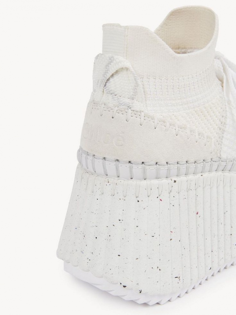 Tenis Chloe Nama Wedge Blancos | CHE-SR14188