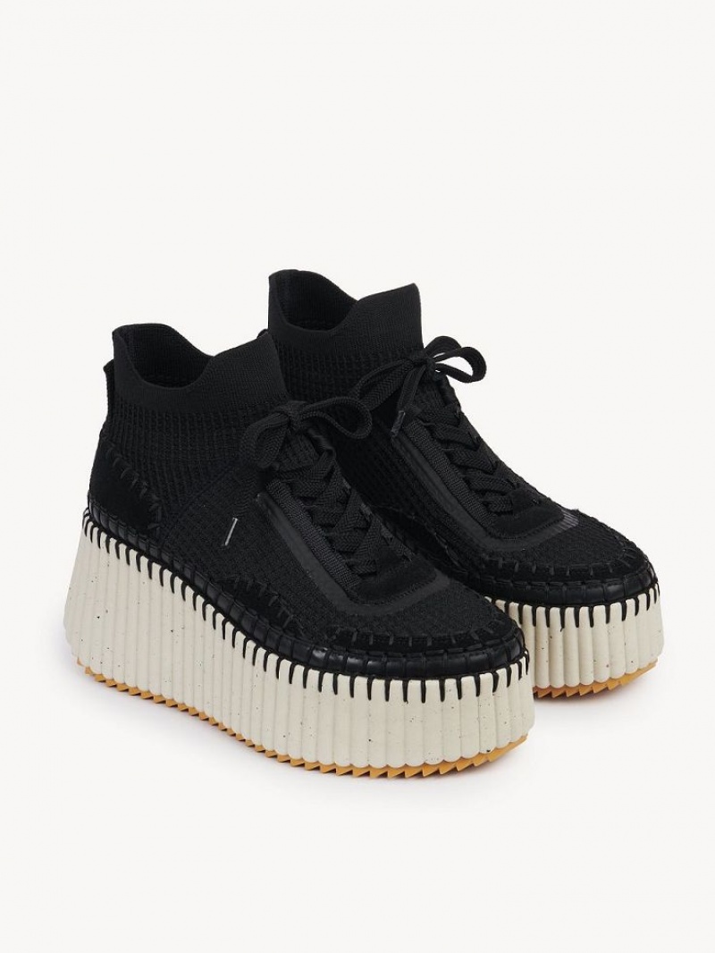Tenis Chloe Nama Wedge Negros | CHE-SR14186