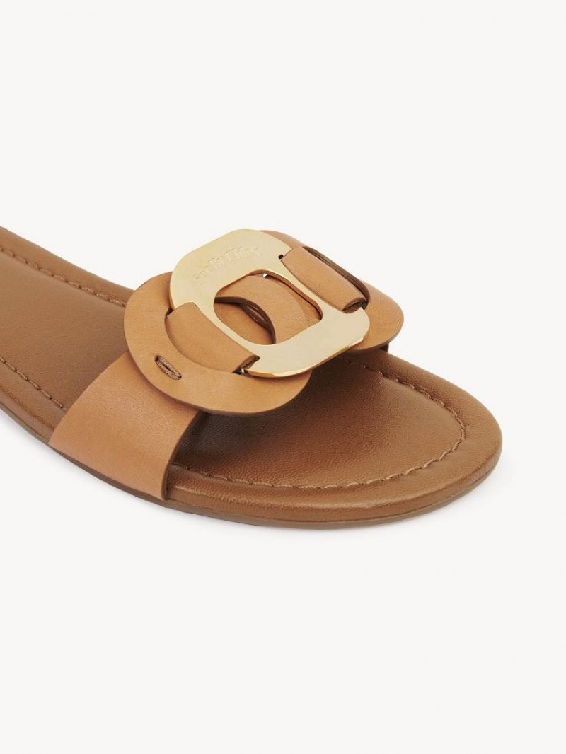 Tenis Planos Chloe Chany Mule Marrom | CHE-SR14837