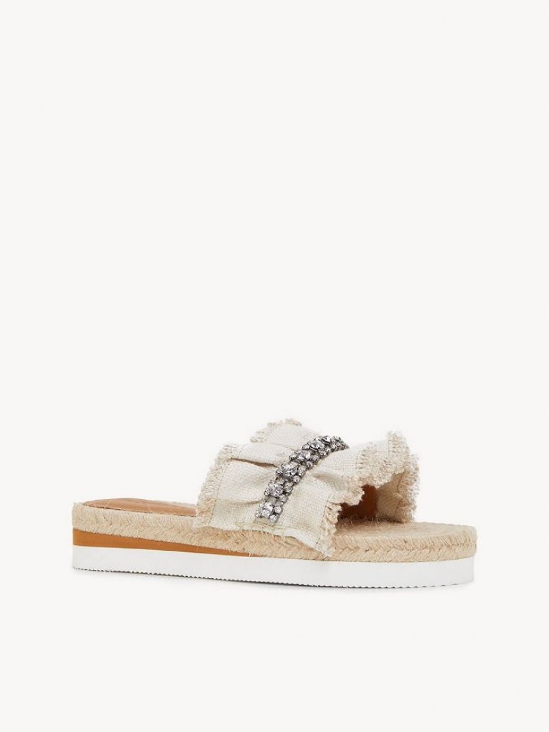 Tenis Planos Chloe Mollie Alpargata Plateados | CHE-SR14801