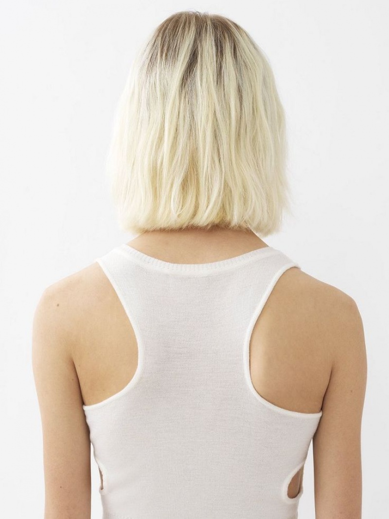 Tops Chloe Cropped Blancos | CHE-SR13881
