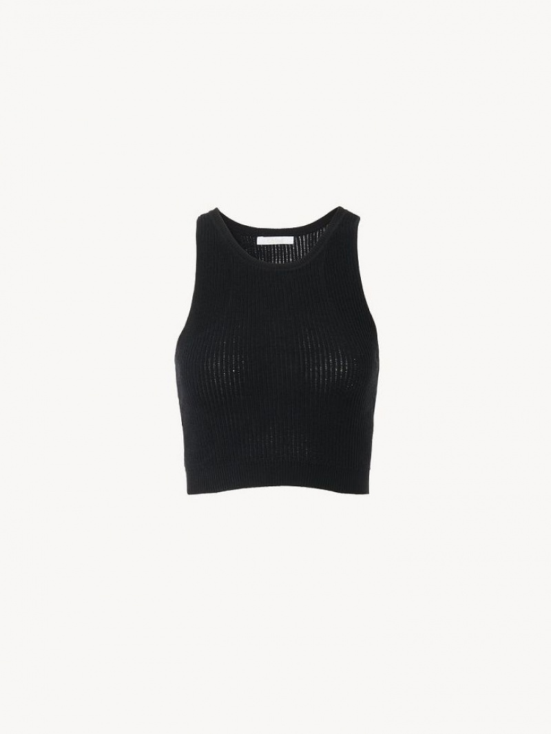 Tops Chloe Cropped Negros | CHE-SR13882