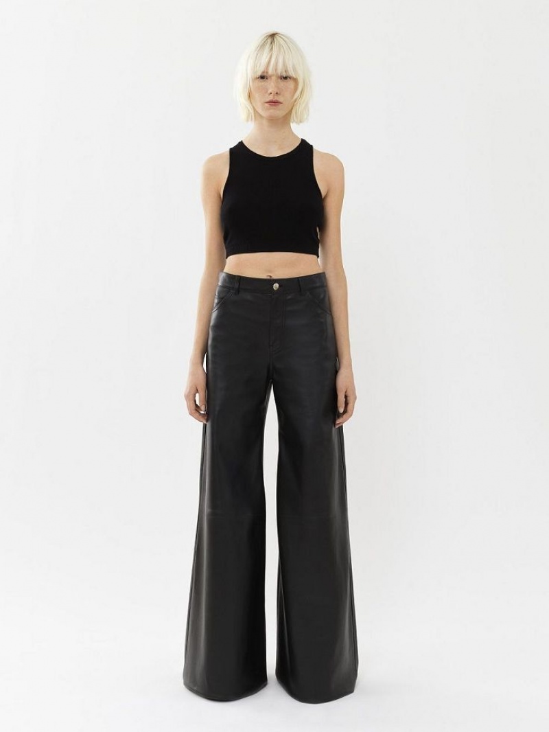 Tops Chloe Cropped Negros | CHE-SR13882