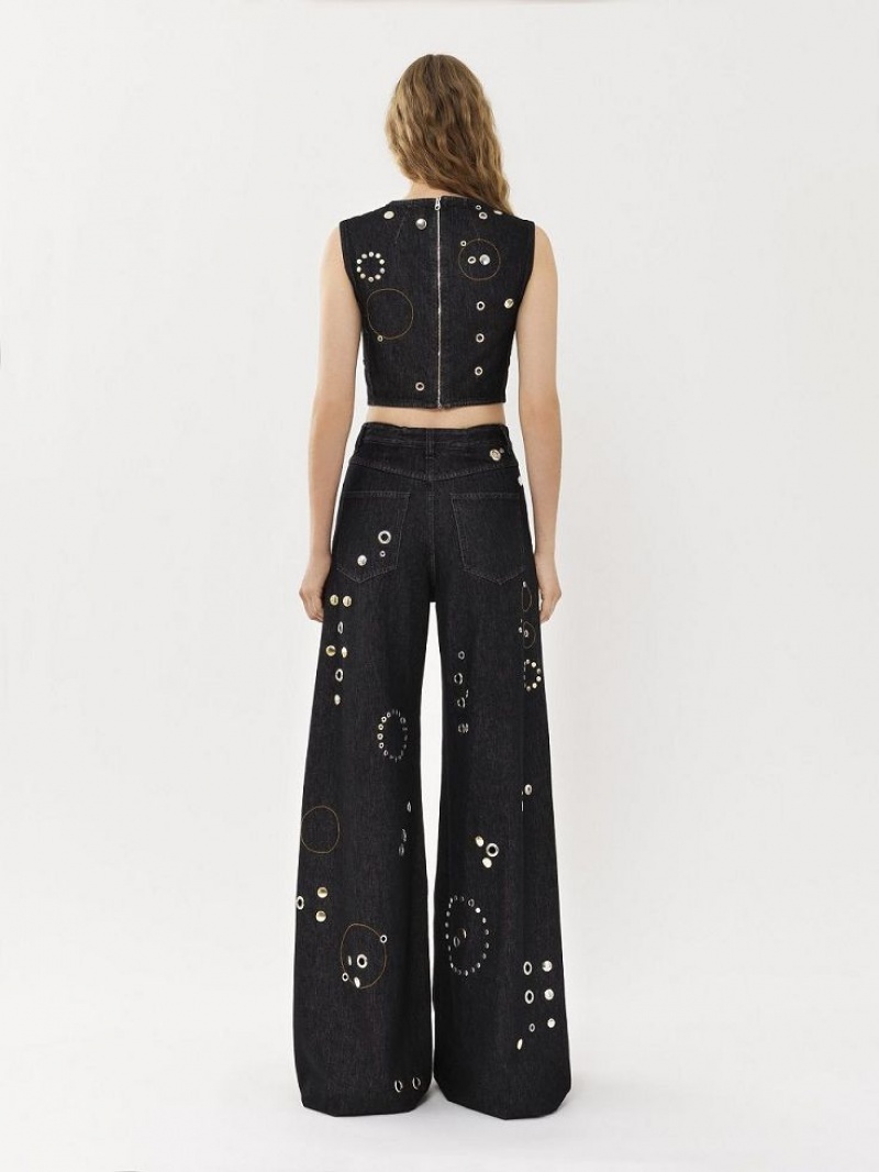 Tops Chloe Cropped Negros | CHE-SR13884