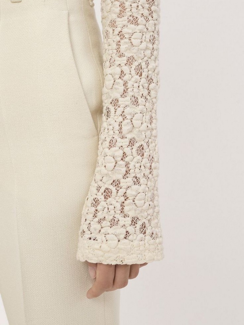 Tops Chloe Fitted Turtleneck Blancos | CHE-SR13908