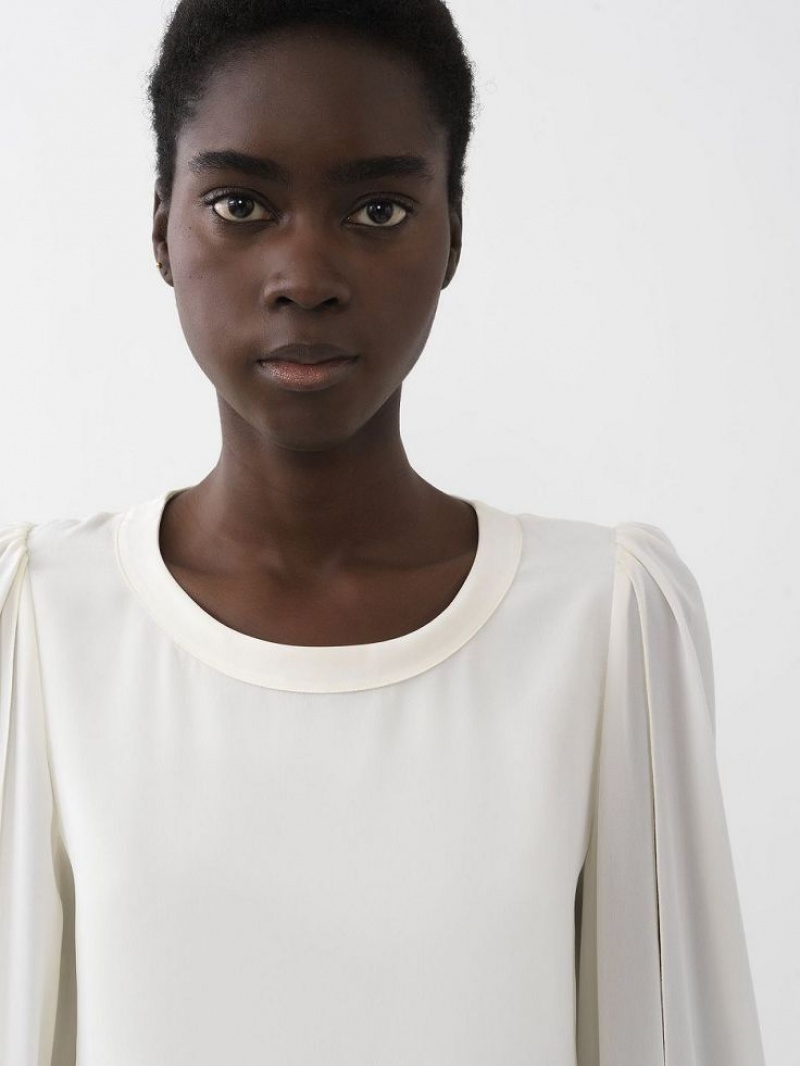 Tops Chloe Knot-detail Blancos | CHE-SR13900