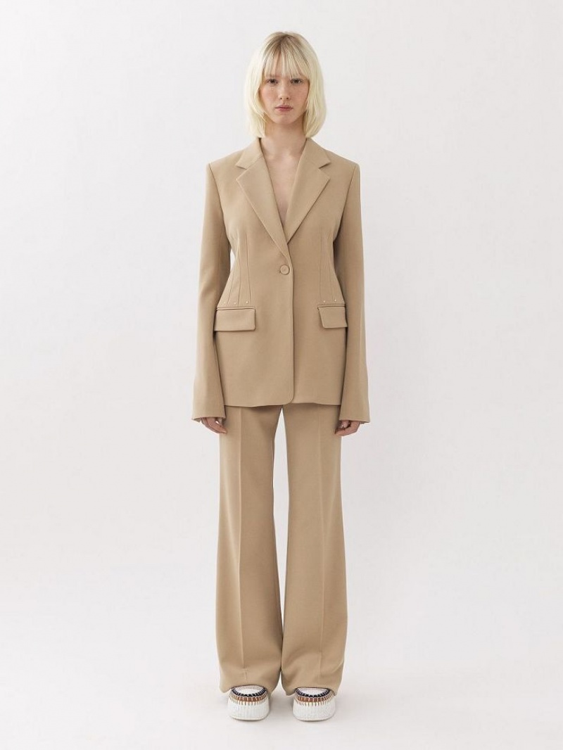Traje Chloe Bell-shaped Beige | CHE-SR14064