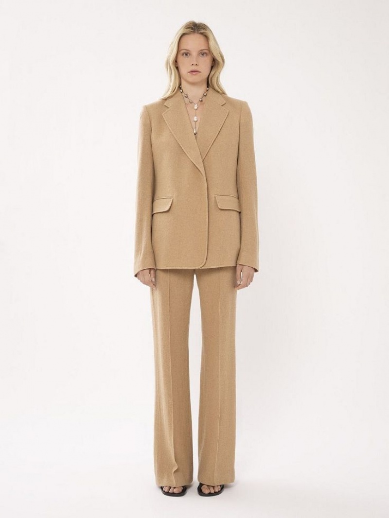 Traje Chloe Buttonless Tailored Marrom | CHE-SR14033