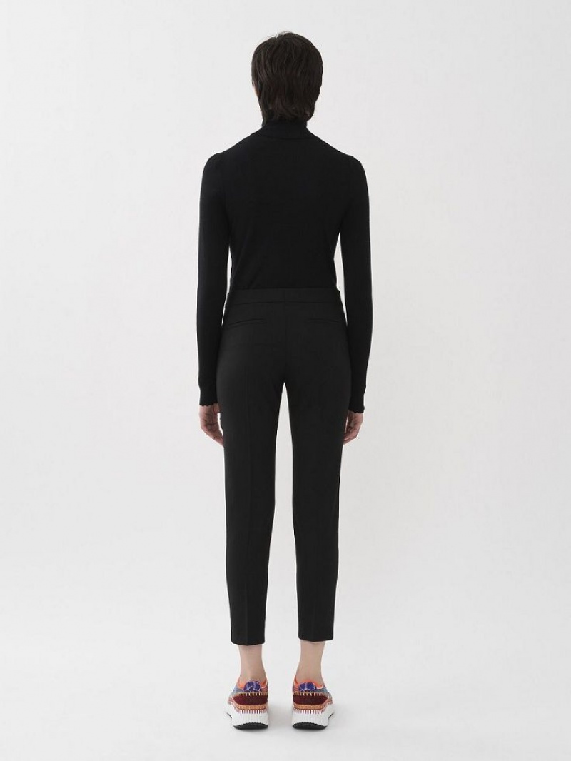 Traje Chloe Cropped Cigarette Negros | CHE-SR14048