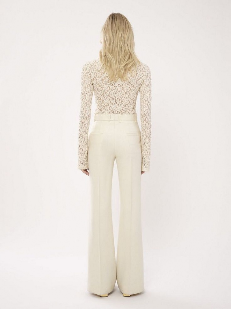 Traje Chloe High-waisted Flare Blancos | CHE-SR14038