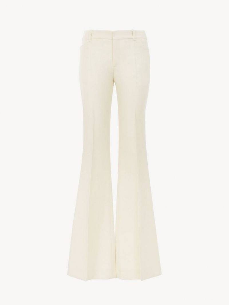 Traje Chloe High-waisted Flare Blancos | CHE-SR14038