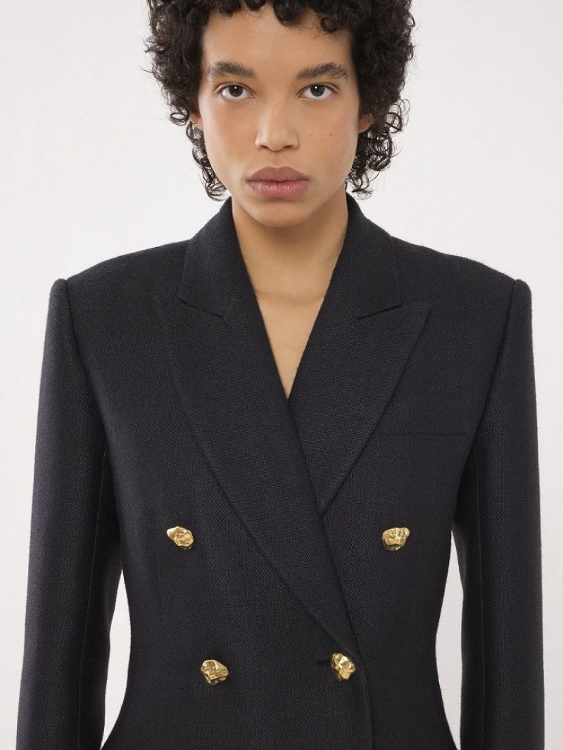 Traje Chloe Long Double-breasted Negros | CHE-SR14030