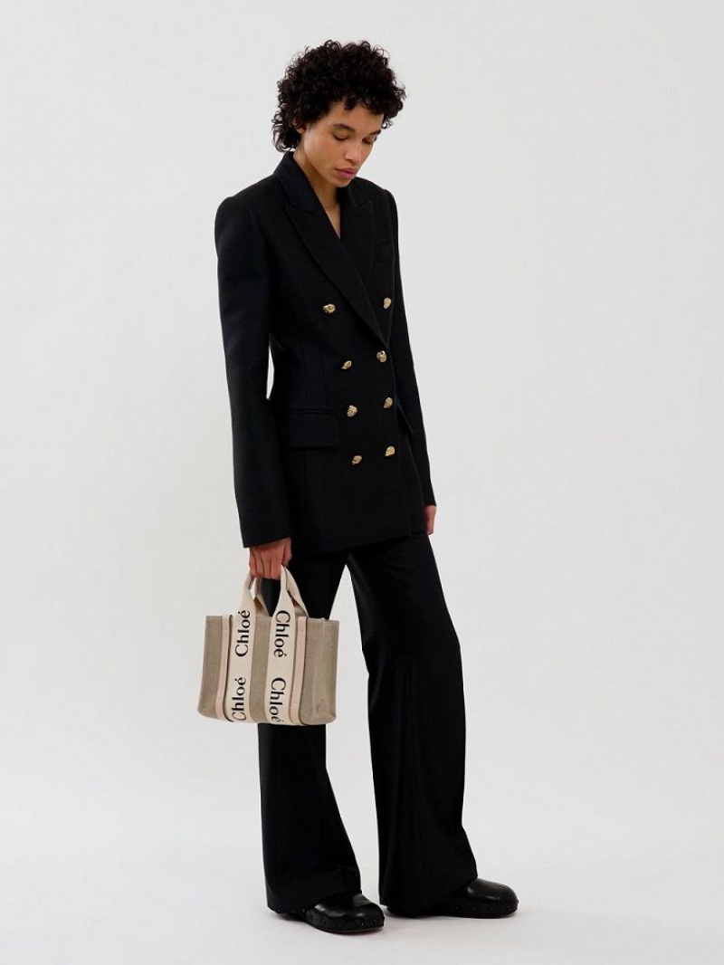 Traje Chloe Long Double-breasted Negros | CHE-SR14030