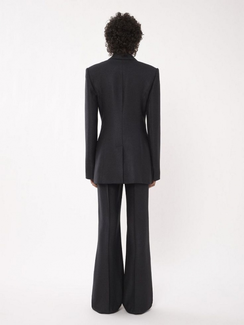 Traje Chloe Long Double-breasted Negros | CHE-SR14030