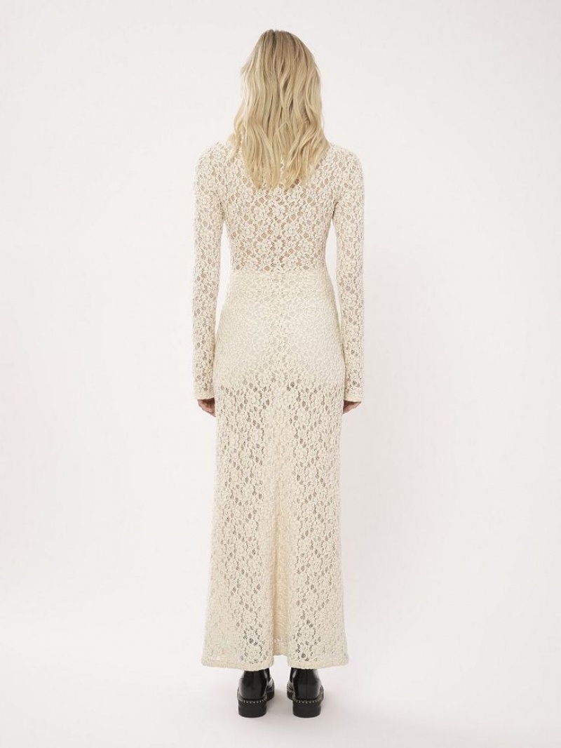 Vestido Chloe Fitted Maxi Blancos | CHE-SR13863
