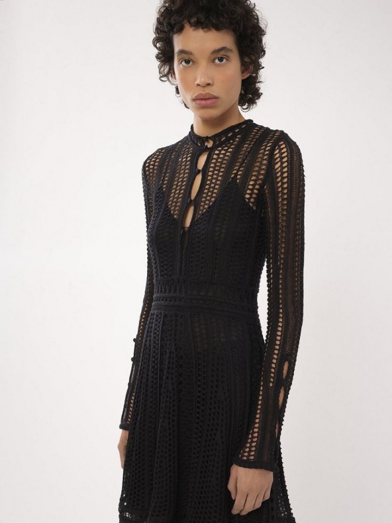 Vestido Chloe Flared Mini Negros | CHE-SR13856