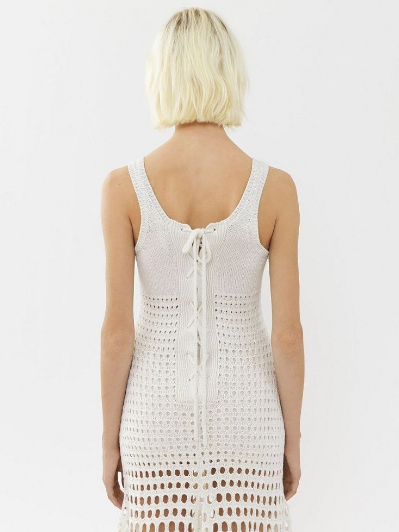 Vestido Chloe Flared Tank Blancos | CHE-SR13838