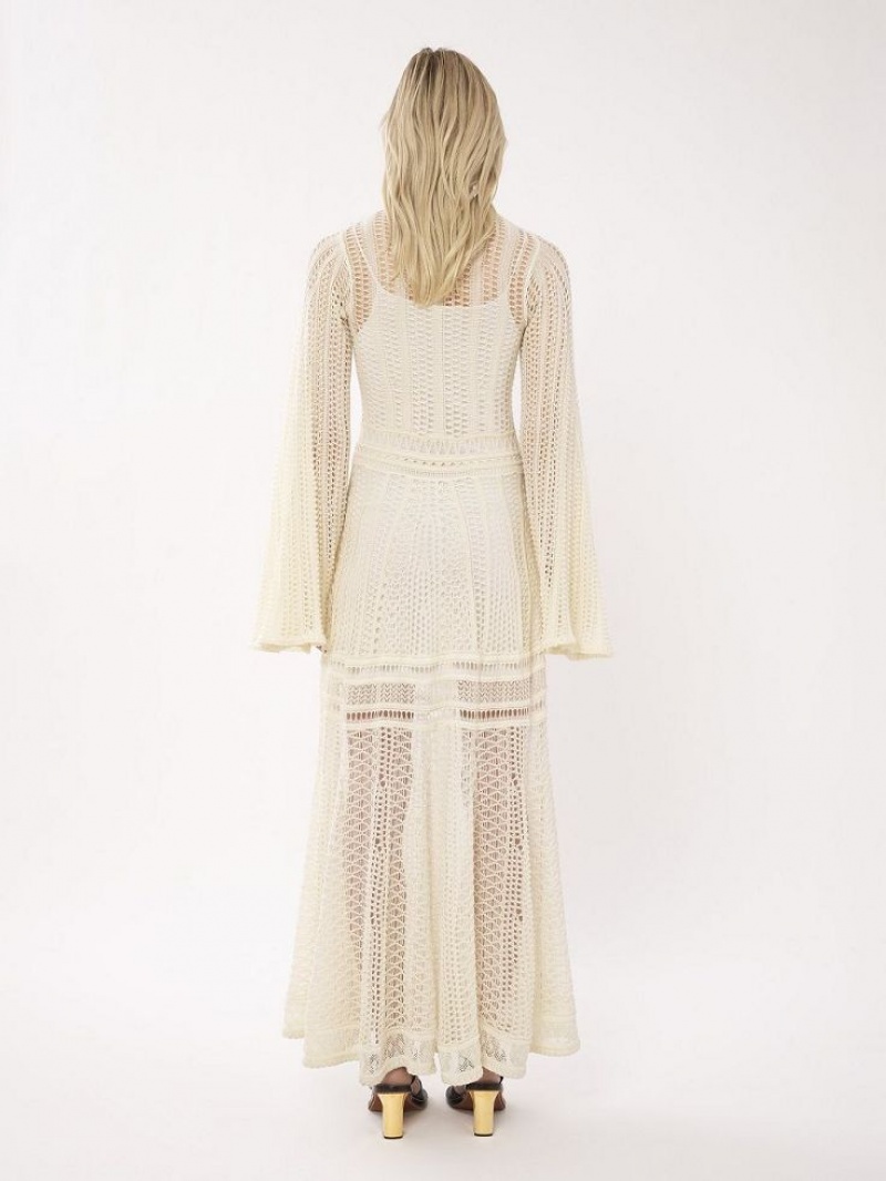 Vestido Chloe Long Flare Blancos | CHE-SR13862