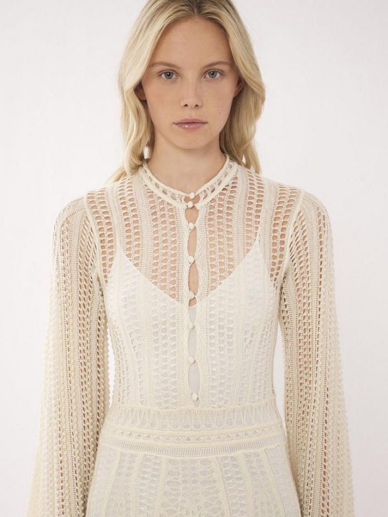 Vestido Chloe Long Flare Blancos | CHE-SR13862