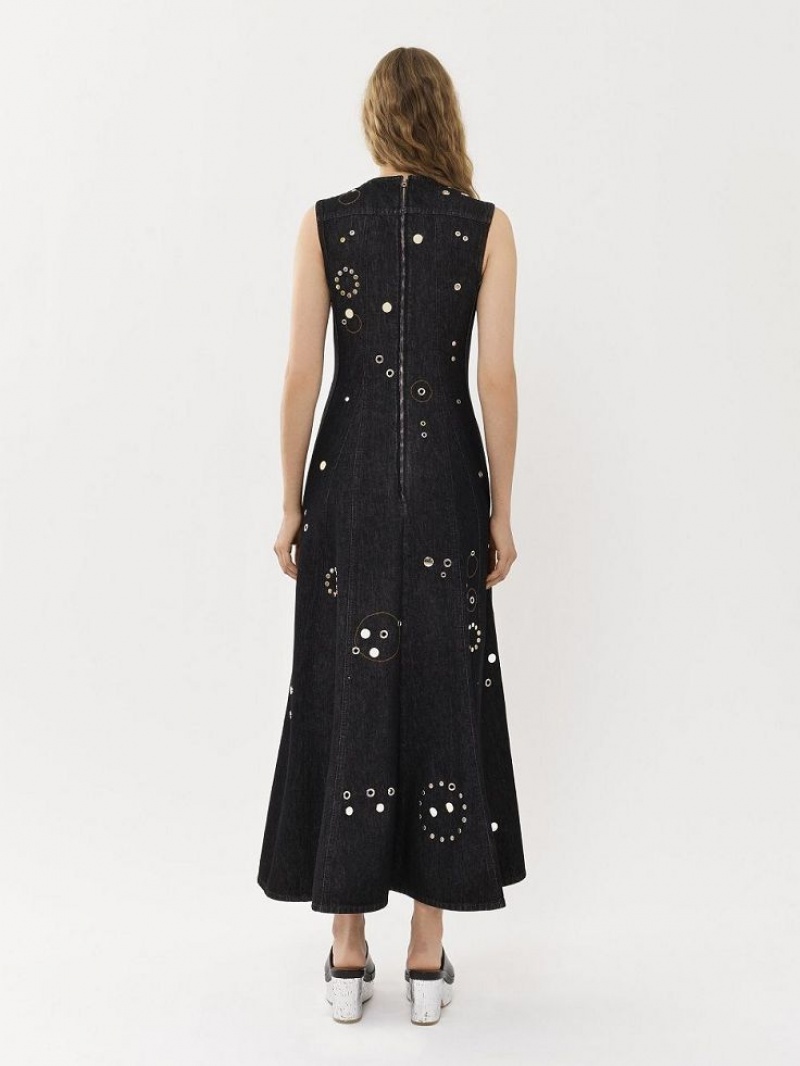 Vestido Chloe Long Sin Manga Negros | CHE-SR13829